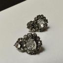 Monet Lot Of 2 Rhinestone Vintage - Modern Clip On Earrings 1 Signed  1 LC Photo 8