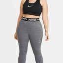 Nike  Pro dri-fit heathered grey high rise crop length leggings sz 1X Photo 0