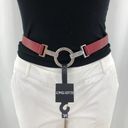 Ellen Tracy  (M/L) Adjustable Red Vegan Leather Diamond Crystal Studded Belt NWT Photo 6