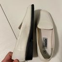 Basic Editions  women’s white faux leather slip ons — size 6W Photo 2