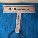 BCBGeneration  Blue Cut Out Ribbed Beach Vacation Cruise Midi Dress NWT Size L Photo 7