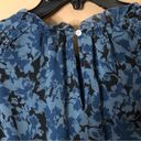 Olivaceous  Floral Ruffle Tiered Pocket Babydoll Dress Blue Medium Photo 5