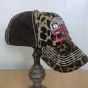 Ethos KB  Vintage Happy Camper Adjustible Animal Print Ball Cap OSFA Photo 2