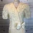 Leslie Fay  Vintage lace 70's dress with balloon sleeves and lots of details. Photo 14