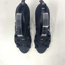 Eileen Fisher  Caged Lattice Wedge Sandals Black Photo 1