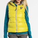 American Eagle Outfitters Women’s Down Puffer Yellow Zipped Hoodie Jack Vest M Photo 14