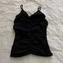 BCBGMAXAZRIA Bcbg Ruched Fitted Black Tank size Medium Photo 0