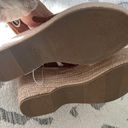 Seychelles Tan Cognac Suede Open Toe Ankle Strap Espadrille Wedge Sandals Size 9 Photo 3