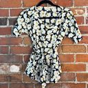 Modcloth  Poema large floral tie-waist blouse, size XS Photo 0