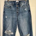 Pistola  Charlie Exposed Button Fly Destructed High Rise Straight Leg Jeans Photo 5