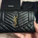 Saint Laurent Authentic  Envelope Small YSL Flap Wallet in Grained Leather Photo 1