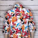 cj banks  Stretch Size X 14W Floral Print Cotton Blend Button Front Jacket Photo 4