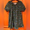 Hill House The Katherine Nap Mini Dress in Emerald Green Space Floral Size Large Photo 3