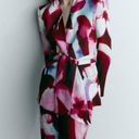 ZARA  Satin Affect Multi Color Belted Blazer Size S NEW Photo 4