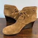 Via Spiga  Women's Suede Brown Wedge Ankle Boots Size 39 Photo 0