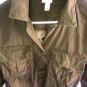 A New Day Hocus Pocus Utility Military Jacket Shirt Women’s Small Green New Photo 1