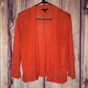 Apt. 9  coral open striped lightweight cardigan Photo 1