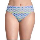 Time And Tru  Women's and Women's Plus Size Wave Print Bikini Bottom Sz 1x purple Photo 0