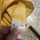 Reformation NWT  Peyton Linen Tie Front Crop Top in Buttercup Yellow Size Large Photo 6