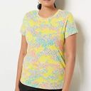 Jason Wu  ROUND NECK FLORAL YELLOW BLUE SHORT SLEEVE TEE SHIRT S Photo 0