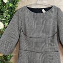 Stella McCartney  Houndstooth Plaid Boat Neck Wool Blend Dress Gray 42 US 6/8 Photo 2