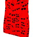 Victoria Beckham VICTORIA  Red Printed Sunglasses One Shoulder Dress Size 4 Photo 6