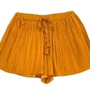 ZARA Pleated Rust Colored Flowy Shorts Photo 2