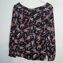 The Loft Women’s petite long sleeve snowbird print blouse Photo 2