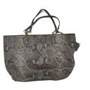 Tory Burch Thea Snakeskin Tote Bag Purse Shoulder Large Photo 11