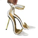 Stilettos Jessica Rich Monaco Chain Leather Heels  Photo 9