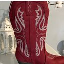 True Craft Red Cowgirl Boots Mid Calf Embroidered Western Cowboy Womens 7 New in Box Rodeo Photo 1