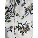 Harper  Floral White Wrap Dress Women's Size M Flutter Cap Sleeves Preppy Brunch Photo 2