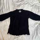 W By Worth WHO WEAR WHAT WHEN WHERE 1/2 Sleeve Black Ribbed Top Flowy Extra Small XS Photo 0