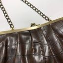 Tommy Hilfiger  Y2K Brown Vegan Leather Crocodile Small Chained Handbag Photo 1