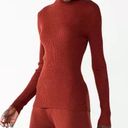 Nine West  Women’s Ribbed Mock neck sweater in Cherry Merlot size Large Photo 0