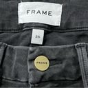 frame denim Frame Le Crop Mini Boot Jeans in Black Mardel High Waist Raw Hem Size 25 Photo 10