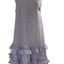 Rebecca Taylor  Womens Halter Dress Size 4 100% Cotton Ruffle Purple Photo 0