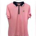 Polo Masters Magnolia Lane Ladies Performance Tech Light Pink Zip  Navy nwt Photo 1