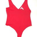 Leith  Double-v Sleeveless thong Bodysuit  In Pink Photo 0