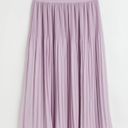 H&M Lavender Pleated Midi Skirt Photo 0