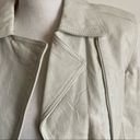 Kenneth Cole  • Cream Leather Moto Jacket Photo 6