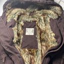 Ruff Hewn Women's Fur Lined Hooded Rustic Jacket Brown Heavy Cotton Medium Photo 6