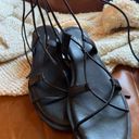 Urban Outfitters Outfitter Lace Up Leather Flats Photo 2