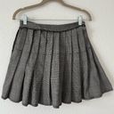 Brandy Melville Schoolgirl Grey Plaid Pleated Mini Skirt Photo 4