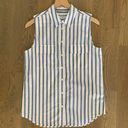 Equipment Cinema striped sleeveless button down top Small Photo 1