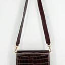 JW Pei  Mini Flap Crossbody Bag Brown Croc Embossed Photo 3