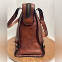 Fossil  Vintage Reissue Weekender Large Distressed Brown Leather Satchel Bag Photo 2