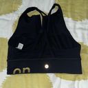 Lululemon Limited Edition Energy Bra High Neck Long Line Black And Gold Size 4 Photo 1