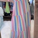 Draper James  rainbow striped tiered maxi dress size XXlarge Photo 6