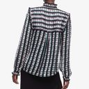 Jason Wu NWT  Striped Plaid Print Ruffle Blouse Photo 1